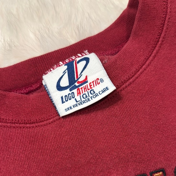 VINTAGE San Francisco 49ers Red Crewneck Sweatshirt size L pre-owned. - Picture 2 of 9